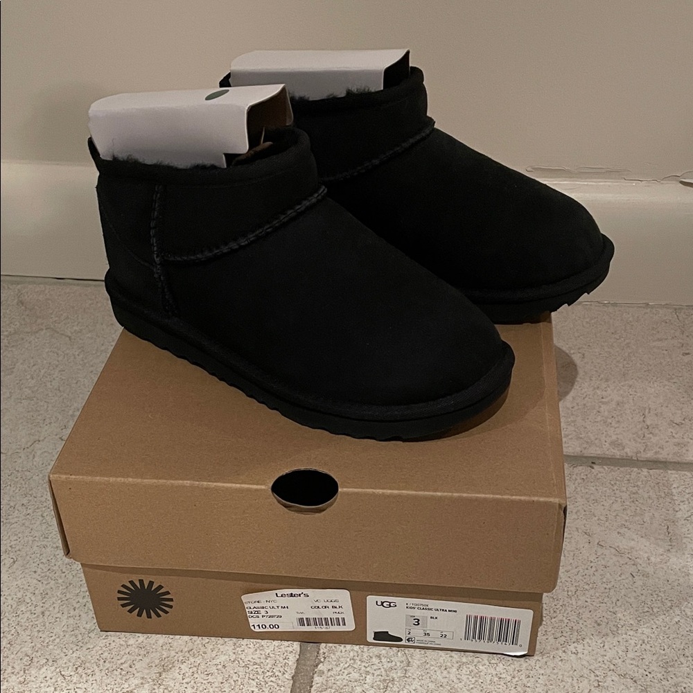 UGG Classic Black Ankle Boots